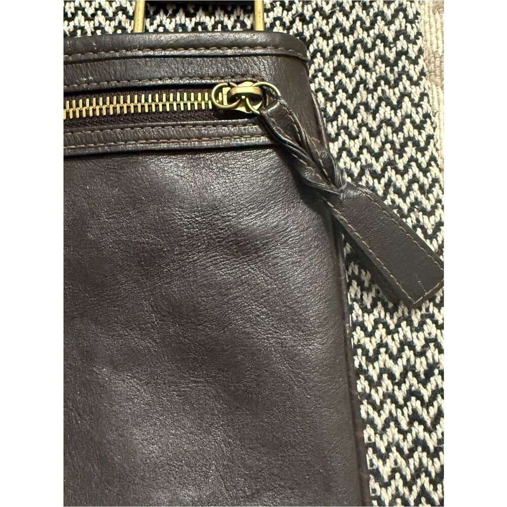 Mulberry Rare Somerset Messenger Dark Brown Leather Bag with Brass Hardware - Picture 4 of 15